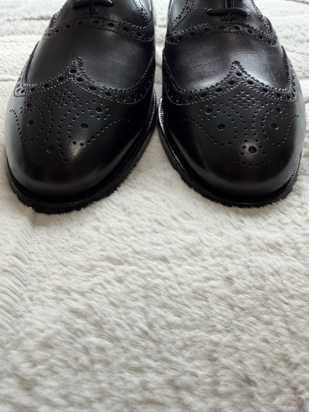 Like NEW! $940 Crockett Jones for Brooks Brothers Wingtip Oxford Brogues 9.5 - Picture 5 of 15
